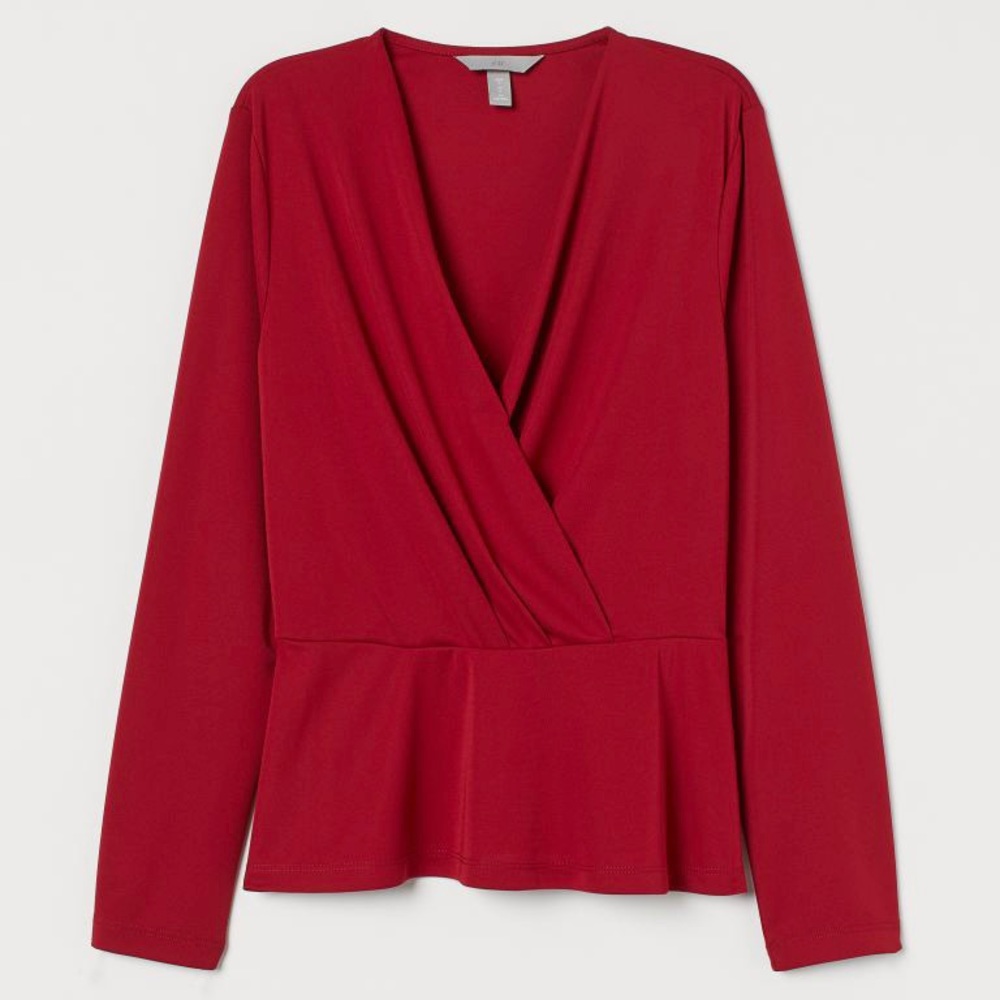 H&M Wrap Over, Peplum Tops (Set of 2). NWOT